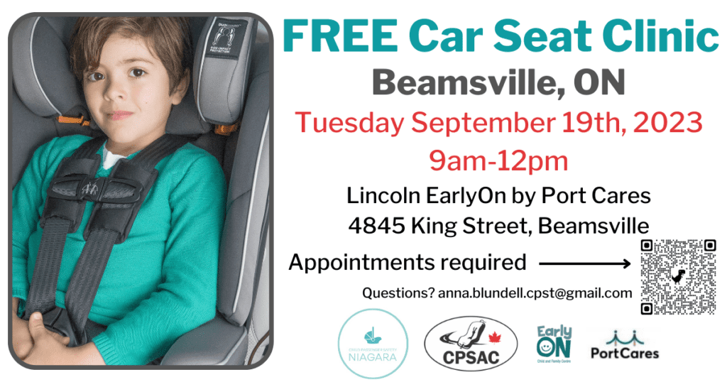 Car Seat Clinic Beamsville, ON CPSAC